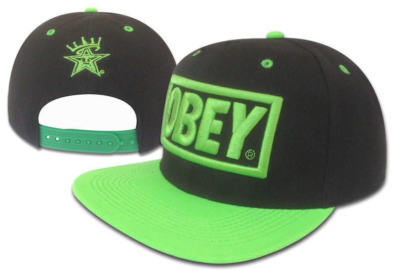 Obey Black Snapback Hat GF 3